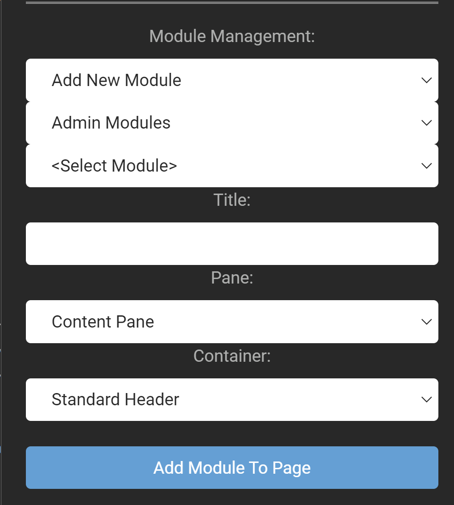 control-panel-module