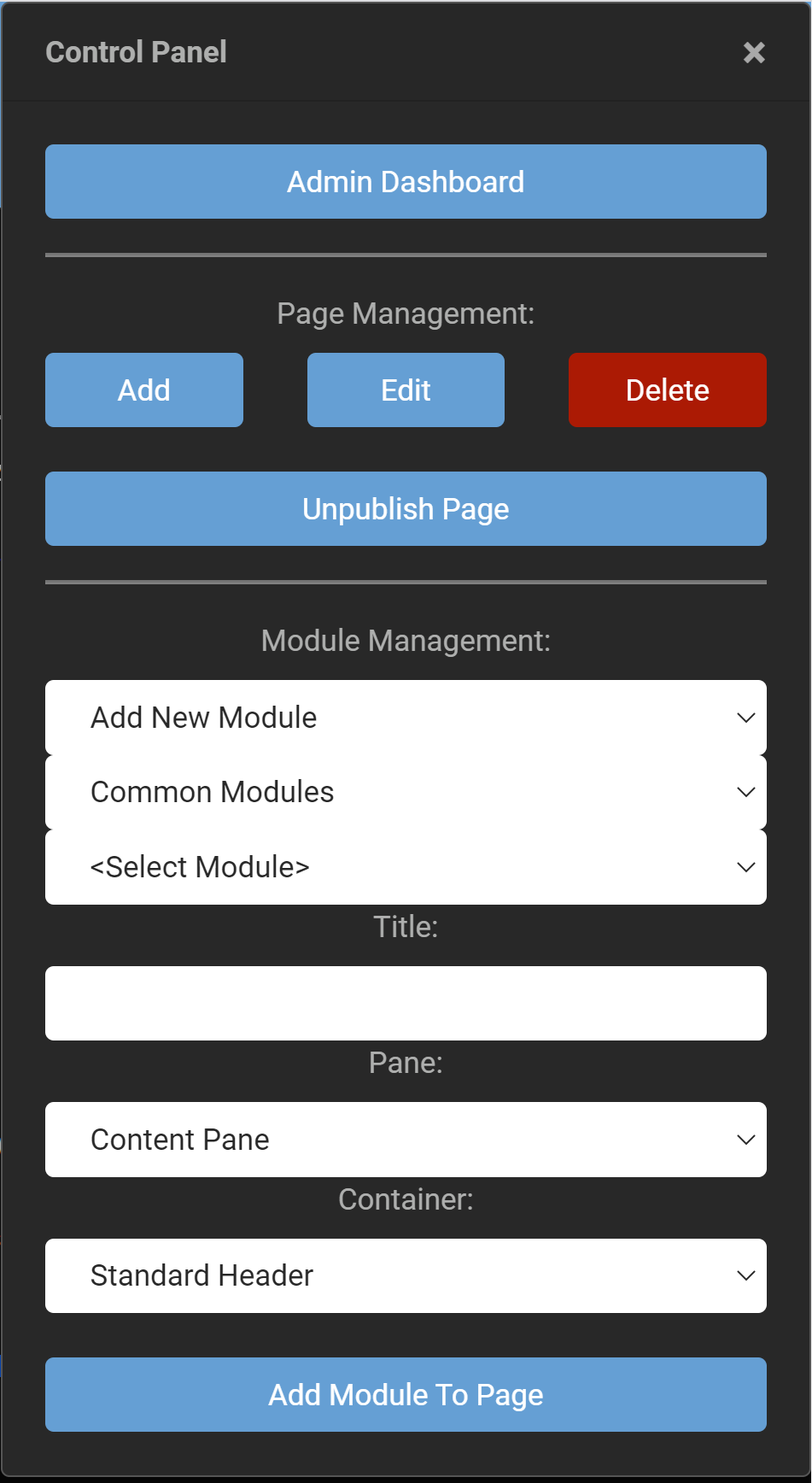 control-panel